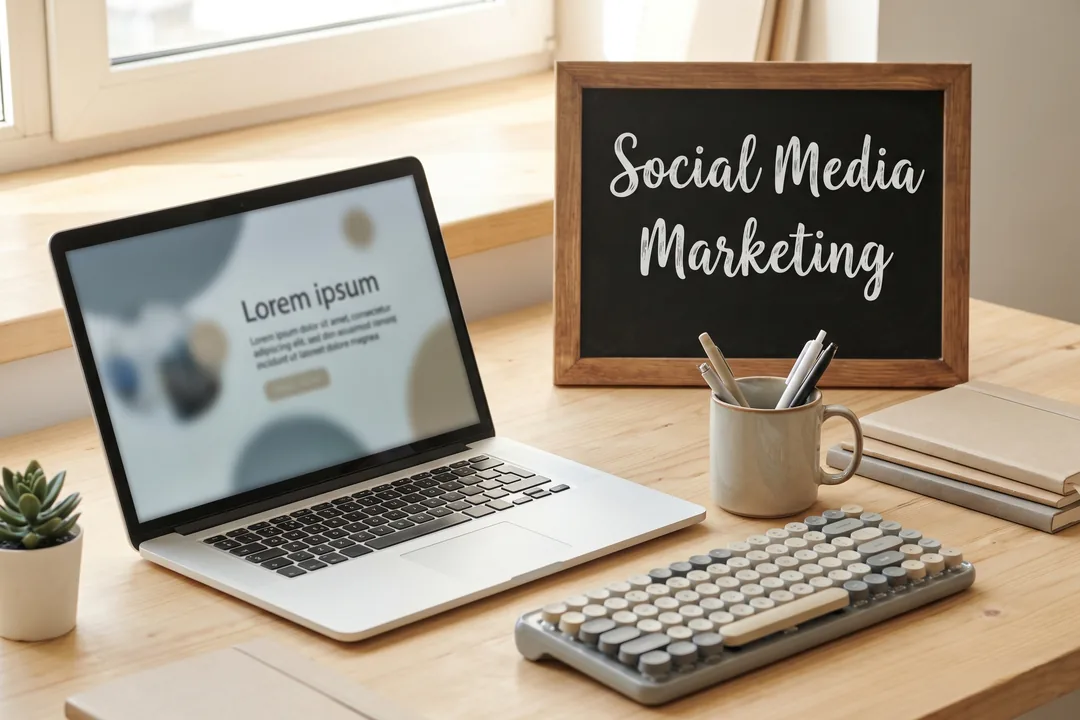 Marketing digital sur clavier
